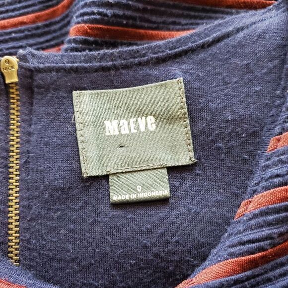 Maeve Anthropologie Brenna Striped Dress Size 0 - Picture 9 of 10